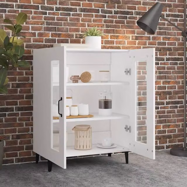Berkfield Home Modern White Sideboard W/D/H: 69.5 x 34 x 90 cm – 1