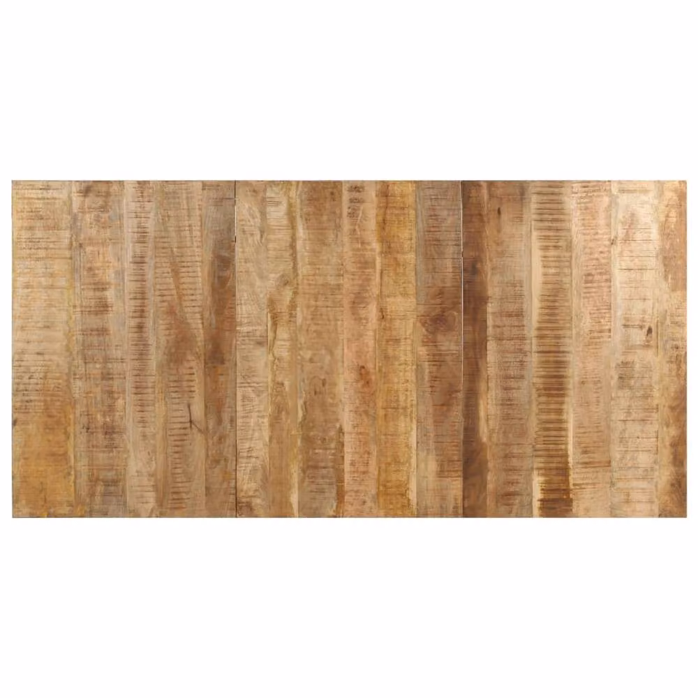 Berkfield Home Rectangular Dining Table in Brown Rough Mango Wood, W: 200 cm, D: 100 cm, H: 76 cm – 2