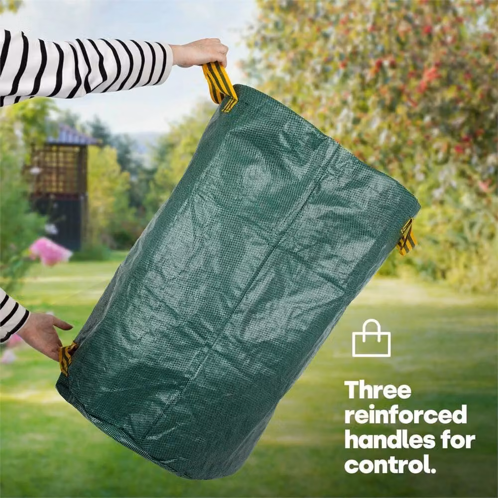 Nordara Heavy Duty Garden Waste Bags for Grass and Leaves, 2 x 120L, Dark Green – 3
