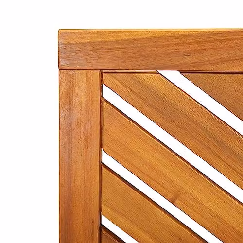 vidaXL Modern Geometric Garden Bench in Brown Solid Acacia Wood, W: 109 cm, D: 63 cm, H: 89 cm – 3