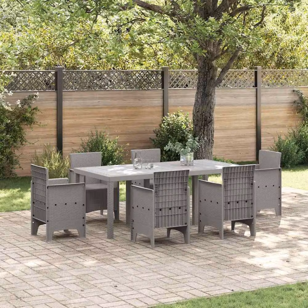 Berkfield Home Rectangular Garden Table in Light Grey Poly Rattan, W/D/H: 200 x 100 x 73 cm – 2