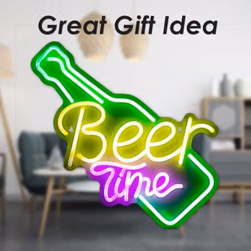 VFM e-Store Beer Time Mancave Neon Light, Multicolour, W: 48 cm, H: 28 cm – 4