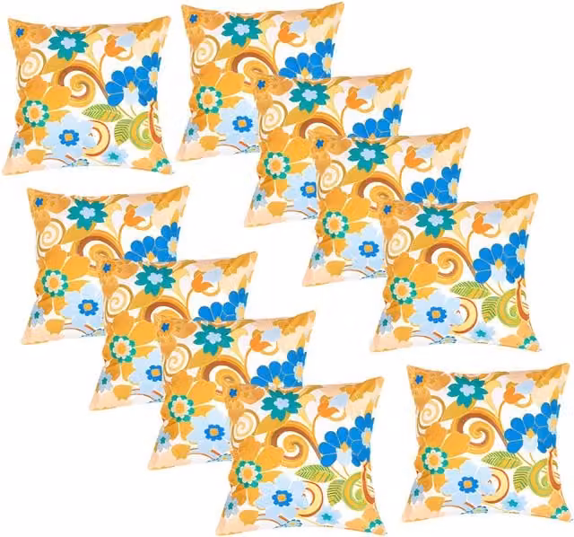 Gardenista Faro Printed Floral Outdoor Scatter Cushion in Multicolour Neutral Square Polyester