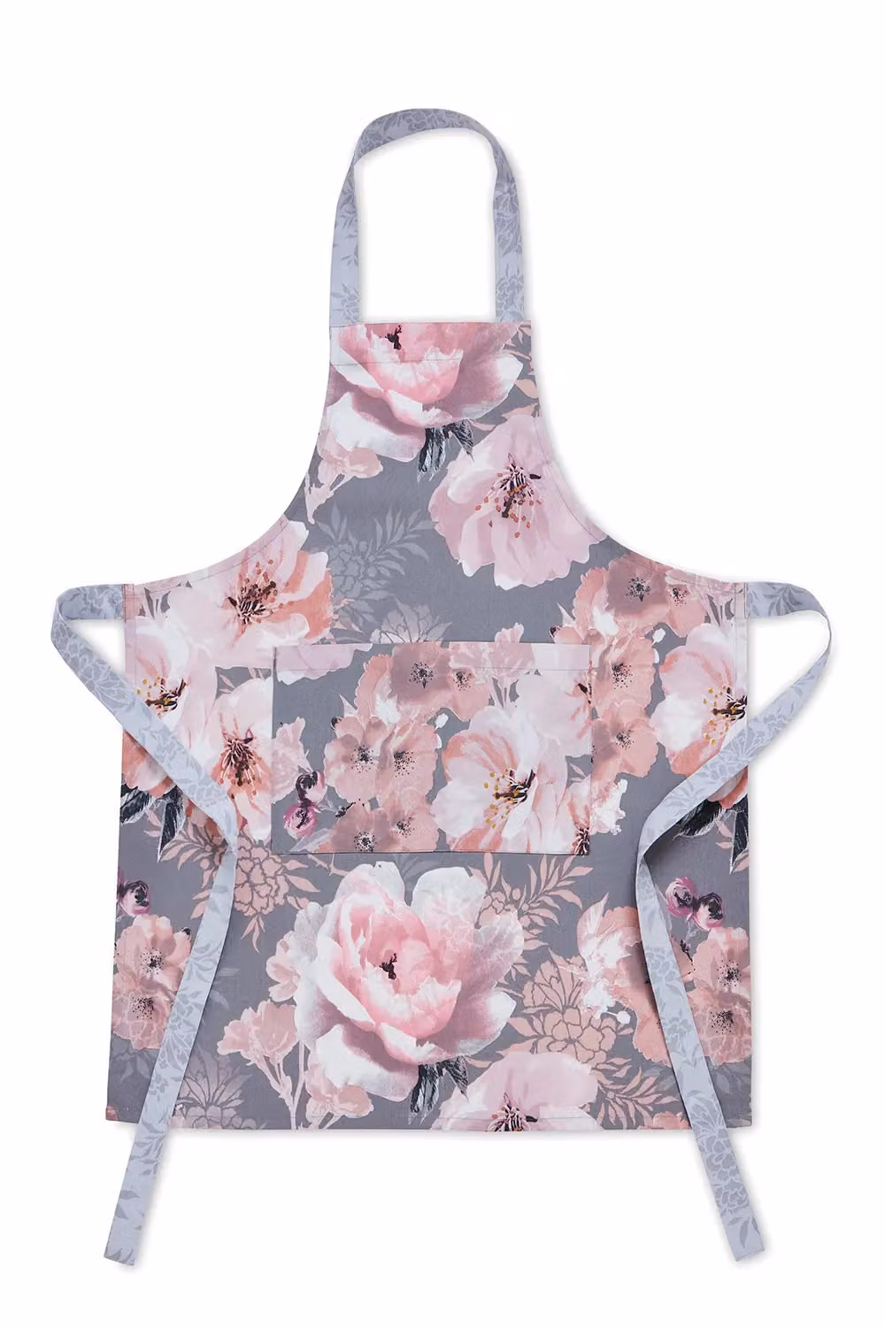 Catherine Lansfield Dramatic Floral Apron in Grey – 2