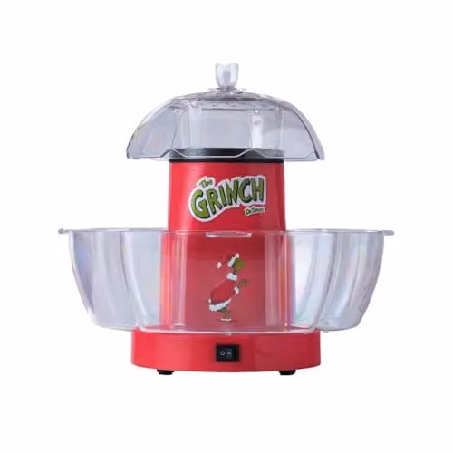 Daewoo Hot Air Popcorn Maker in Red with Dishwasher Safe Plastic Parts – 1