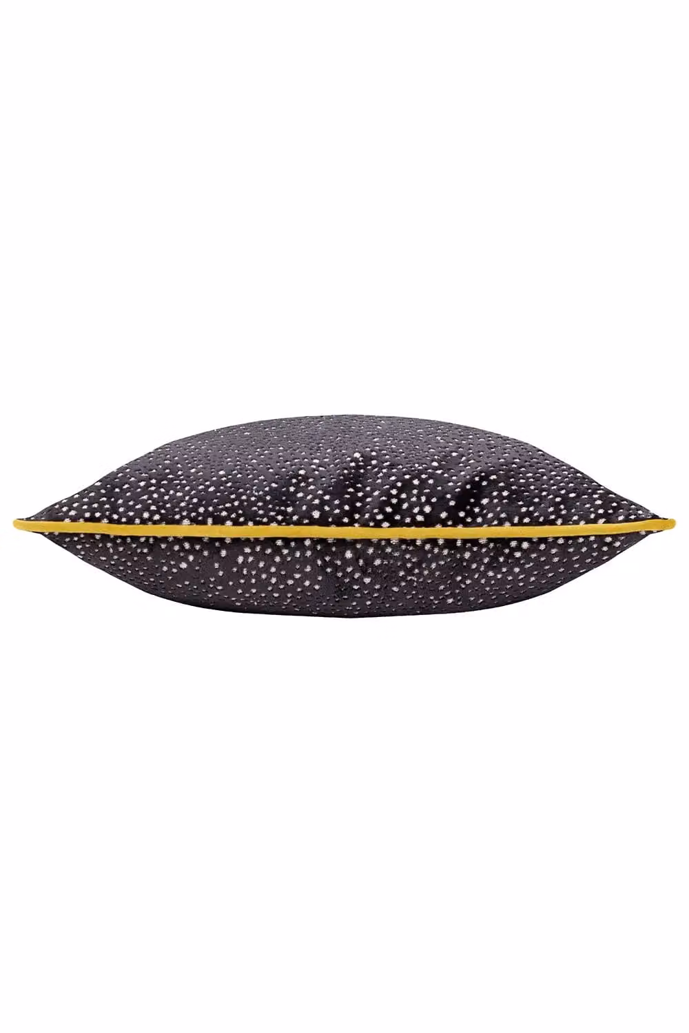 Paoletti Estelle Square Dotted Velvet Cushion in Black and Gold, W/D/H: 45 x 45 x 45 cm – 2