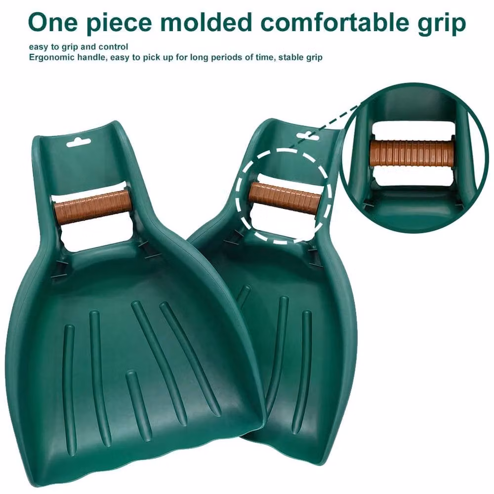 NESTLUNE Set of 2 Large Green Garden Leaf Scoops, 1kg – 4