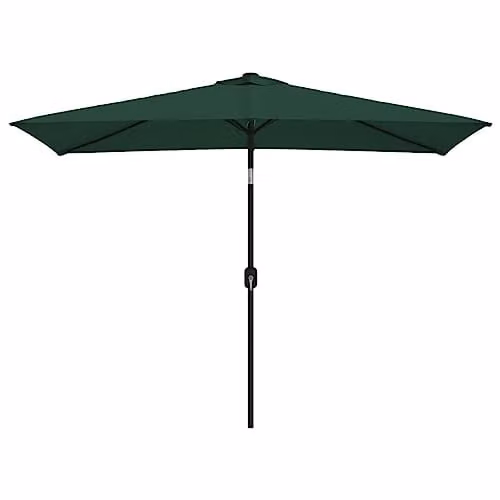 vidaXL Green Cantilever Garden Parasol with Steel Frame and Polyester Canopy, W/D/H: 300 x 200 x 240 cm