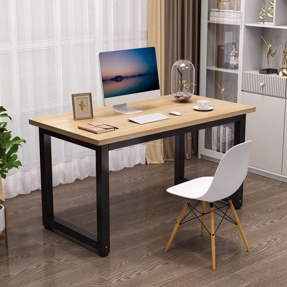 FORGEVIO Modern Computer Desk for Home Office in Natural Brown, W/D/H: 120 x 60 x 74 cm – 3