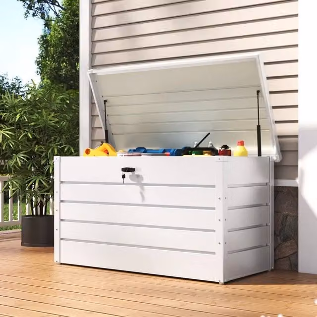 EONLION White Outdoor Garden Storage Box 350L – 1
