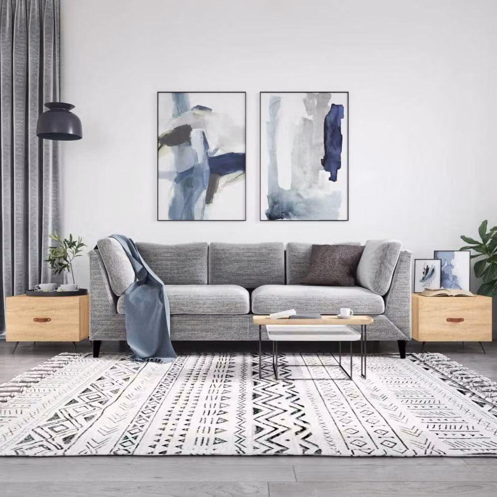 Berkfield Home Set of 2 Decorative Coffee Tables in Sonoma Oak, W/D/H: 50 x 50 x 40 cm – 2