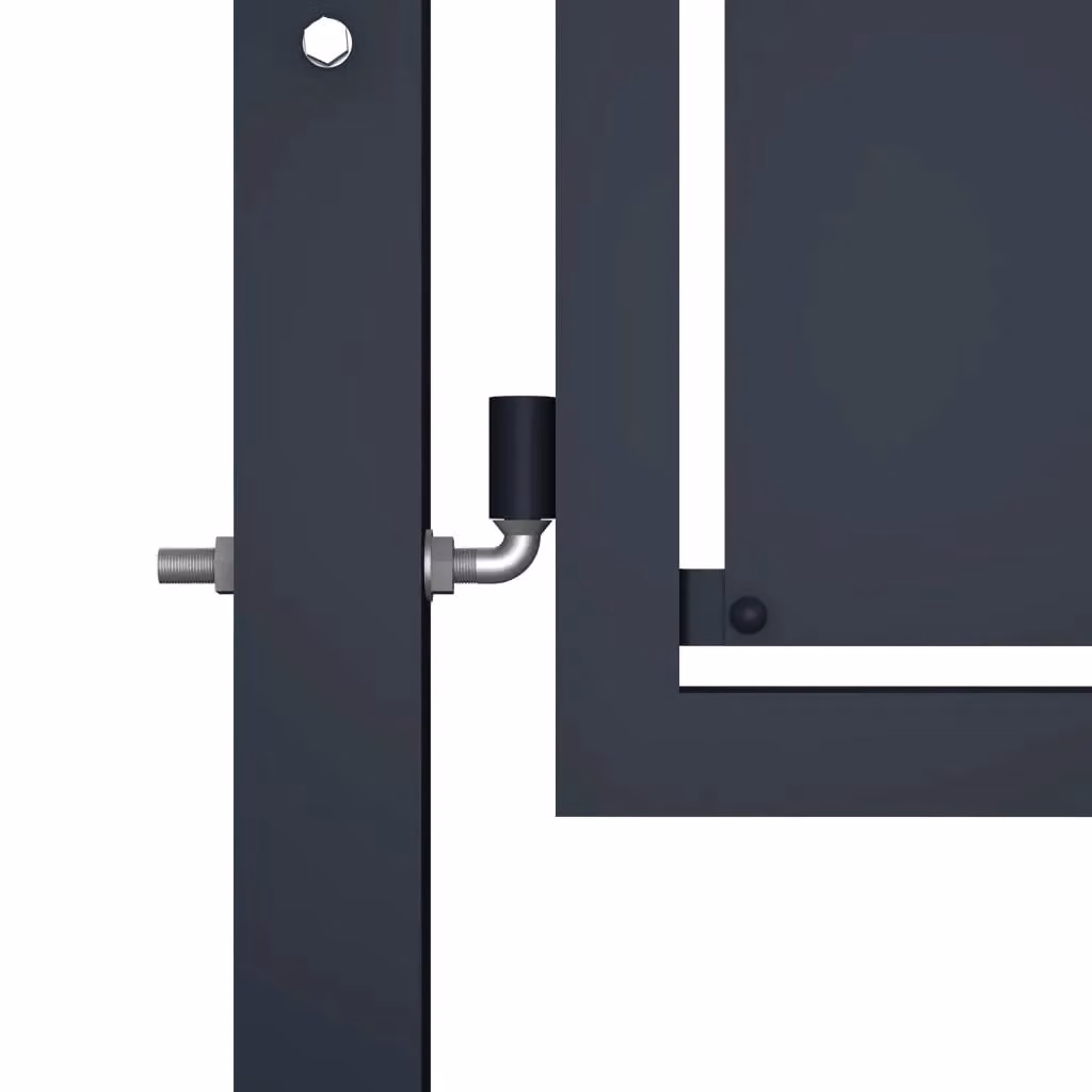 Berkfield Home Anthracite Steel Swing Garden Gate W/H: 100 x 100 cm – 3