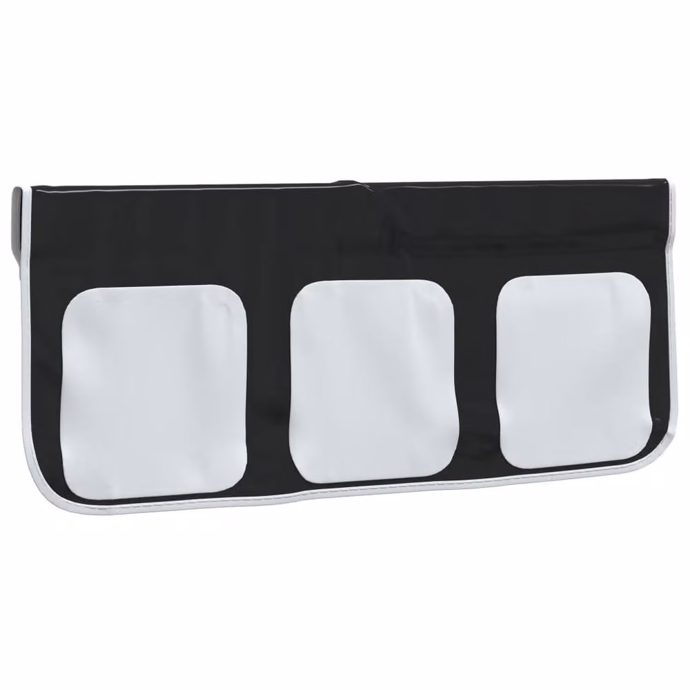 Berkfield Home Opaque Polyester Childrens Loft Bed Curtains with Tunnel and Tower in White and Black – 9