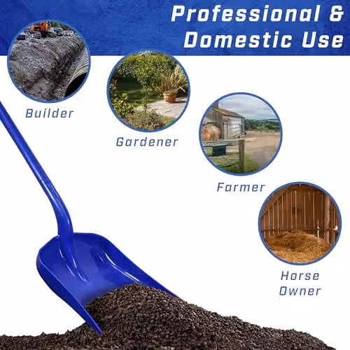 Faithfull Blue Plastic and Steel Manual Shovel – 4