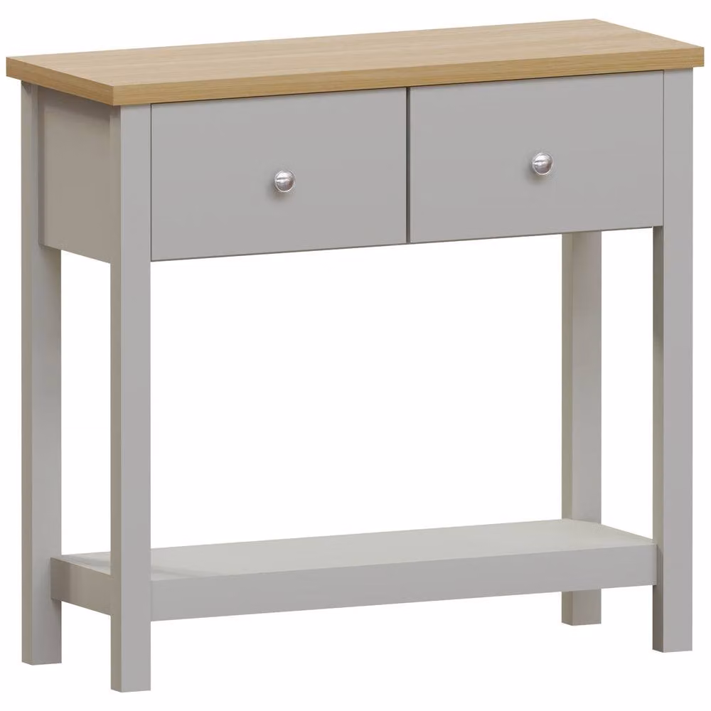 Vida Designs Arlington 2 Drawer Console Table in Grey – 2