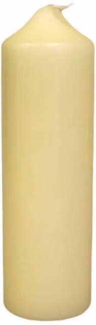 KDMK Premium German Church Candles in Beige and Silver