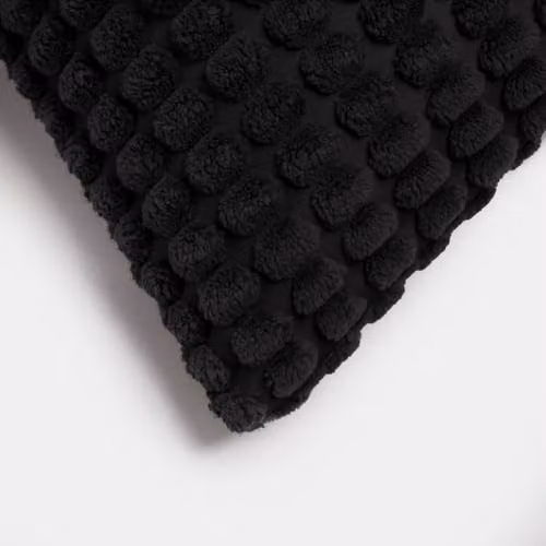 OHS 2 Pack Bobble Textured Cushion Covers in Black, W/D/H: 45 x 45 x 45 cm – 5