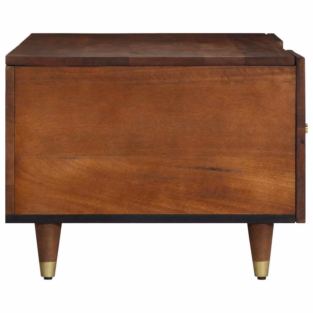 Berkfield Home Rustic Mango Wood Coffee Table, Brown, W: 100 cm, D: 54 cm, H: 40 cm – 3