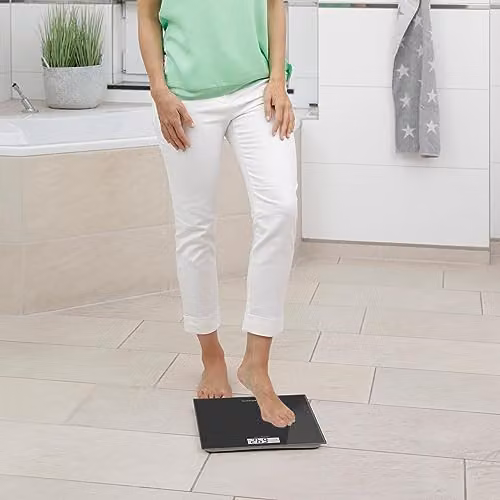 medisana PS 402 Digital Bathroom Scales in Black with Glass Surface and LCD Display, up to 180 kg – 2