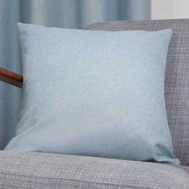 Terrys Plain Square Blue Polyester Filled Cushion W/D/H: 45 x 45 x 1 cm