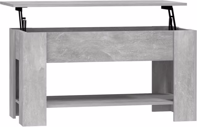 Berkfield Home Modern Rectangular Coffee Table in Concrete Grey, W/D/H: 101 x 49 x 52 cm – 1