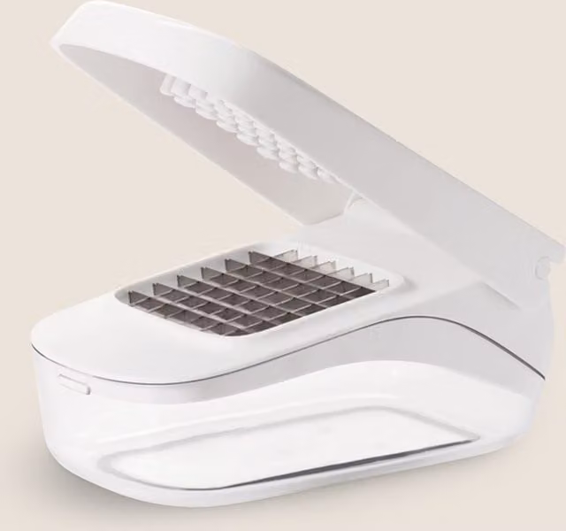 Oxo Good Grips Vegetable Chopper with Easy-Pour Opening and Container in White and Multicolour