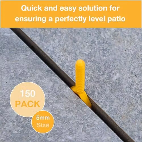Azpects EASYTileAlign Yellow Tile Leveling Spacer Posts, 5mm, Pack of 150 – 3