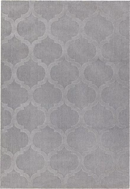 Asiatic Carpets Grey Trellis Washable Indoor Outdoor Geometric Area Rug, W: 160 cm, D: 230 cm