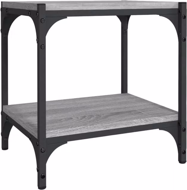Berkfield Home Grey Sonoma TV Cabinet in Engineered Wood and Steel, W/D/H: 40 x 33 x 41 cm