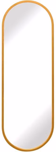 MirrorOutlet Gold Metal Framed Double Arched Wall Mirror, W/H: 55 x 160 cm