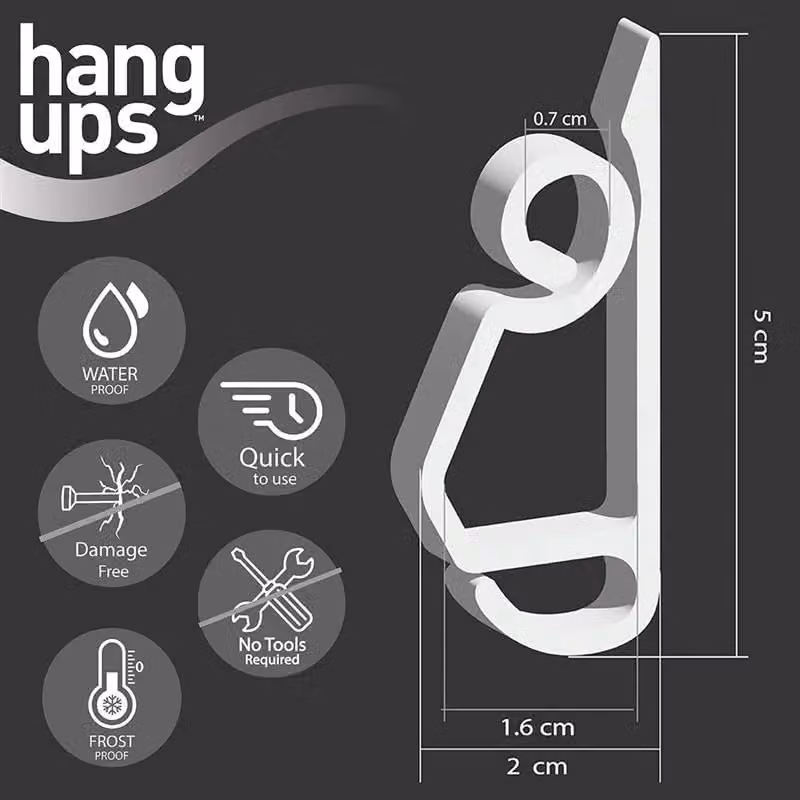 Hangups Clear Gutter and Shingle Hooks, 50 Pack – 2