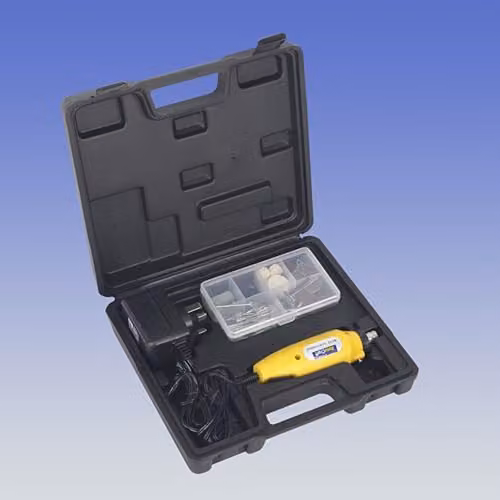 Rotacraft Rotary Tool Kit with 75 Accessories in Black and Yellow