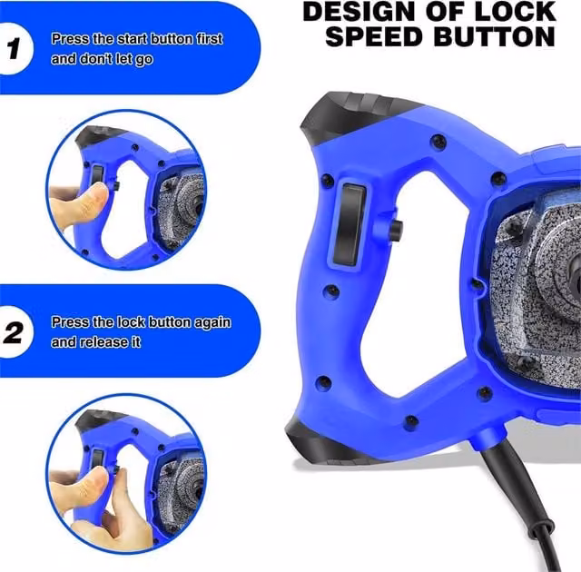 Nordara 3000W Electric Mixer for Drywall, Plaster, Mortar, Render, Paint and Tile Adhesive in Blue – 1