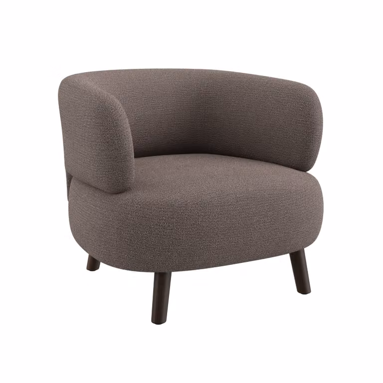 Dome Deco BENSON Grey Fabric Tub Armchair