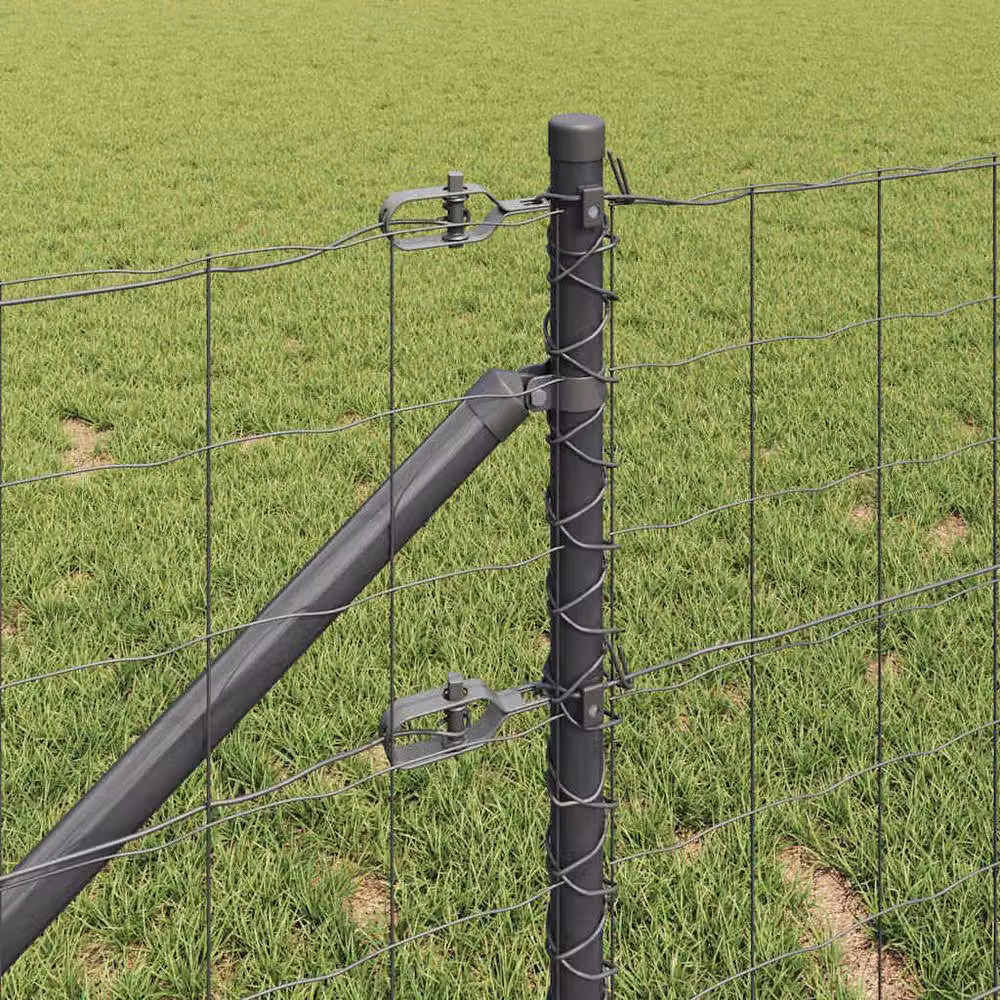 Berkfield Home Euro Fence with 7 Spike Posts, Galvanised Steel, Grey/Silver, 0.8 x 10 m – 3