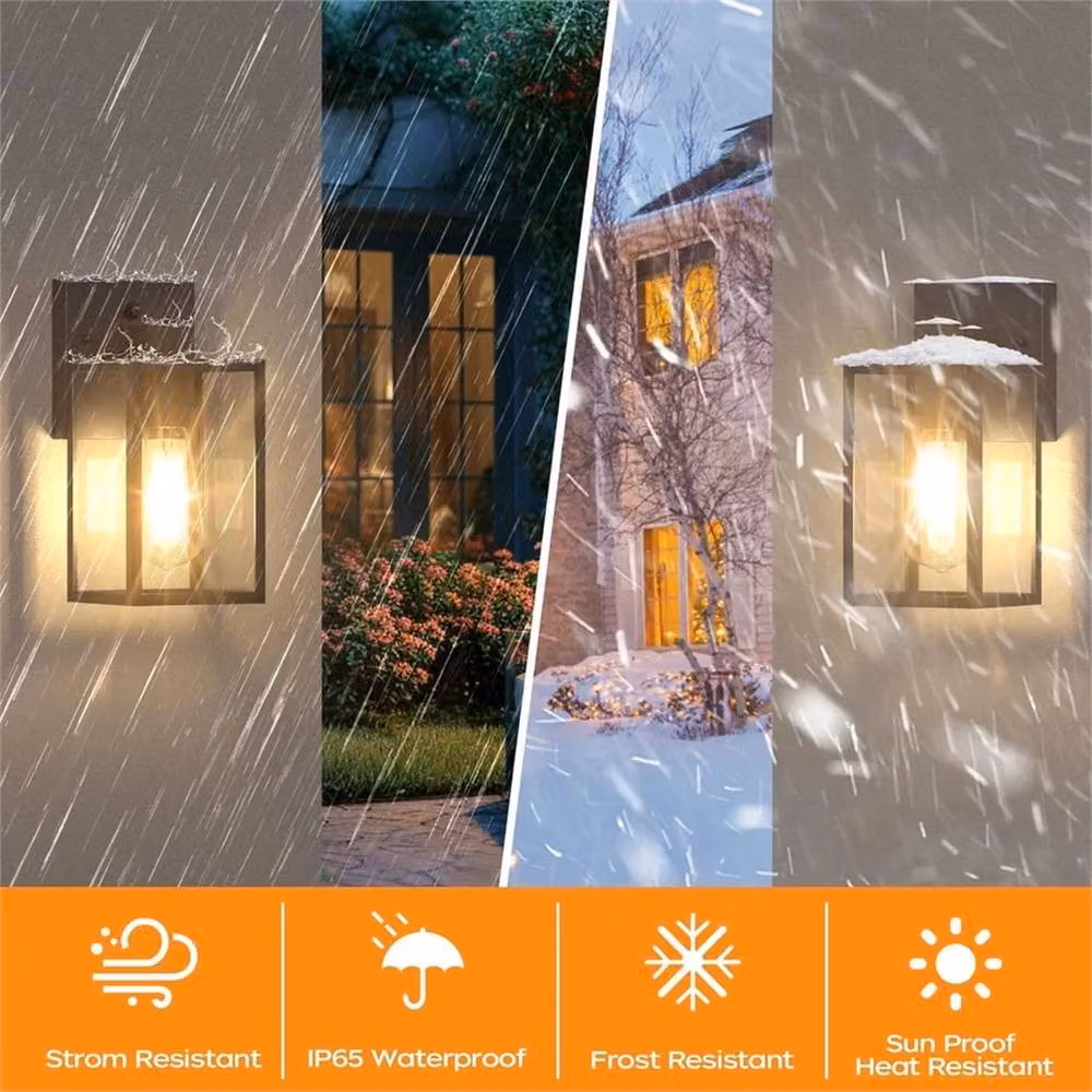 SPETLEK Modern Black Aluminium Outdoor Wall Lantern for Garden and Porch – 4