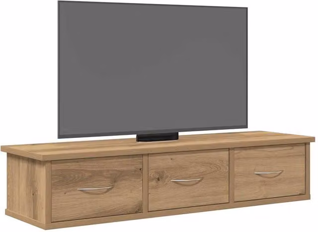 Berkfield Home Artisan Oak Wall Cabinet, Brown, W: 88 cm, D: 26 cm, H: 18.5 cm