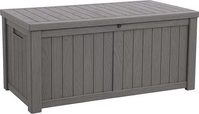 TUNGSTEN Large Garden Storage Box in Grey and Black with Centurion Supports