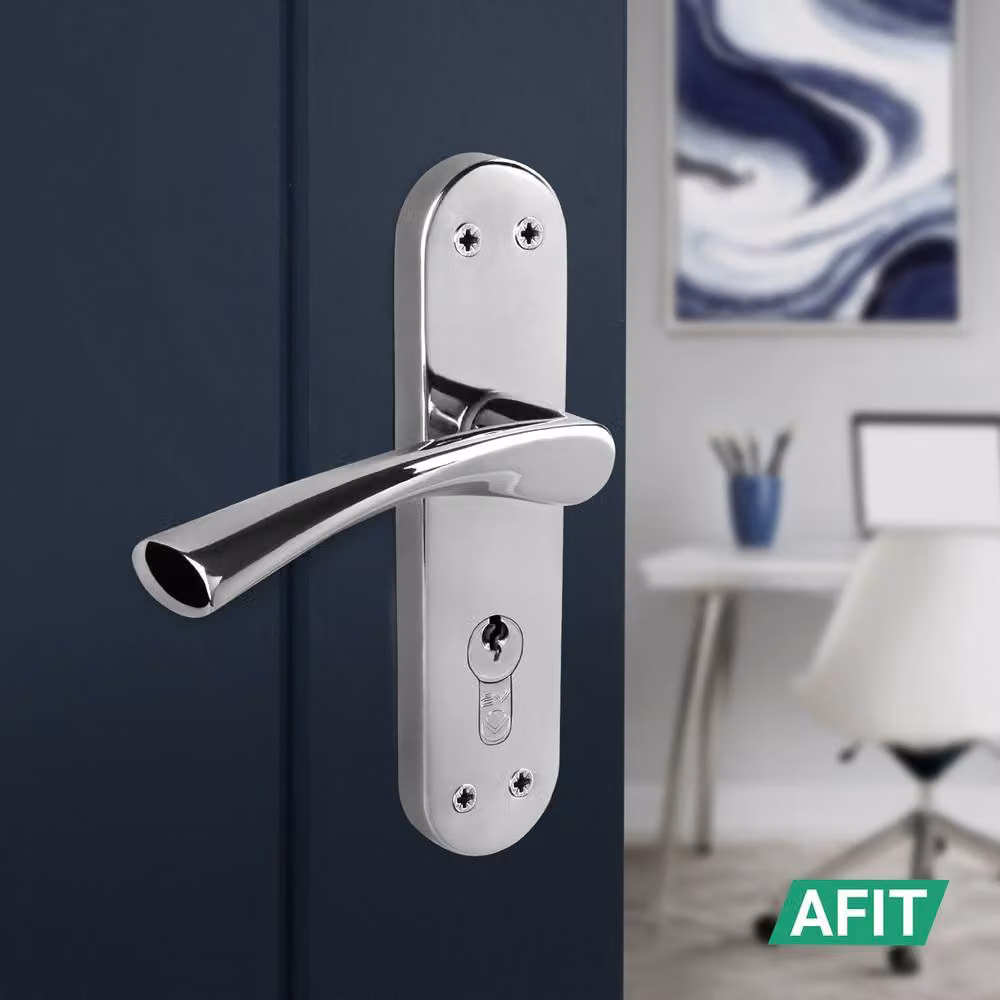 AFIT Chrome Euro Thumbturn Cylinder Handle and Hinges Set in Metallic Silver, 150 x 150 mm – 4