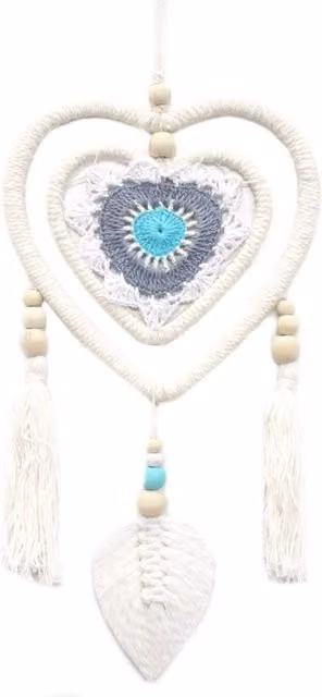 KDMK Handmade Blue Heart Dream Catcher with Mandala Design