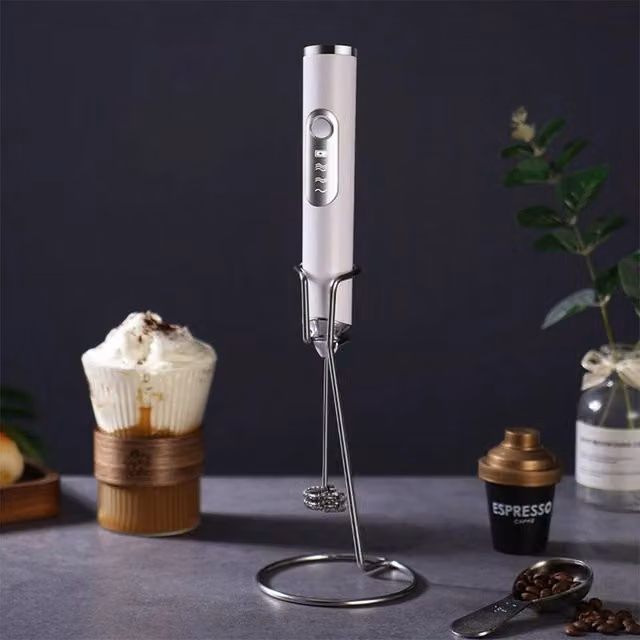 PAWNORA White Rechargeable Handheld Electric Milkshake Mixer – 1