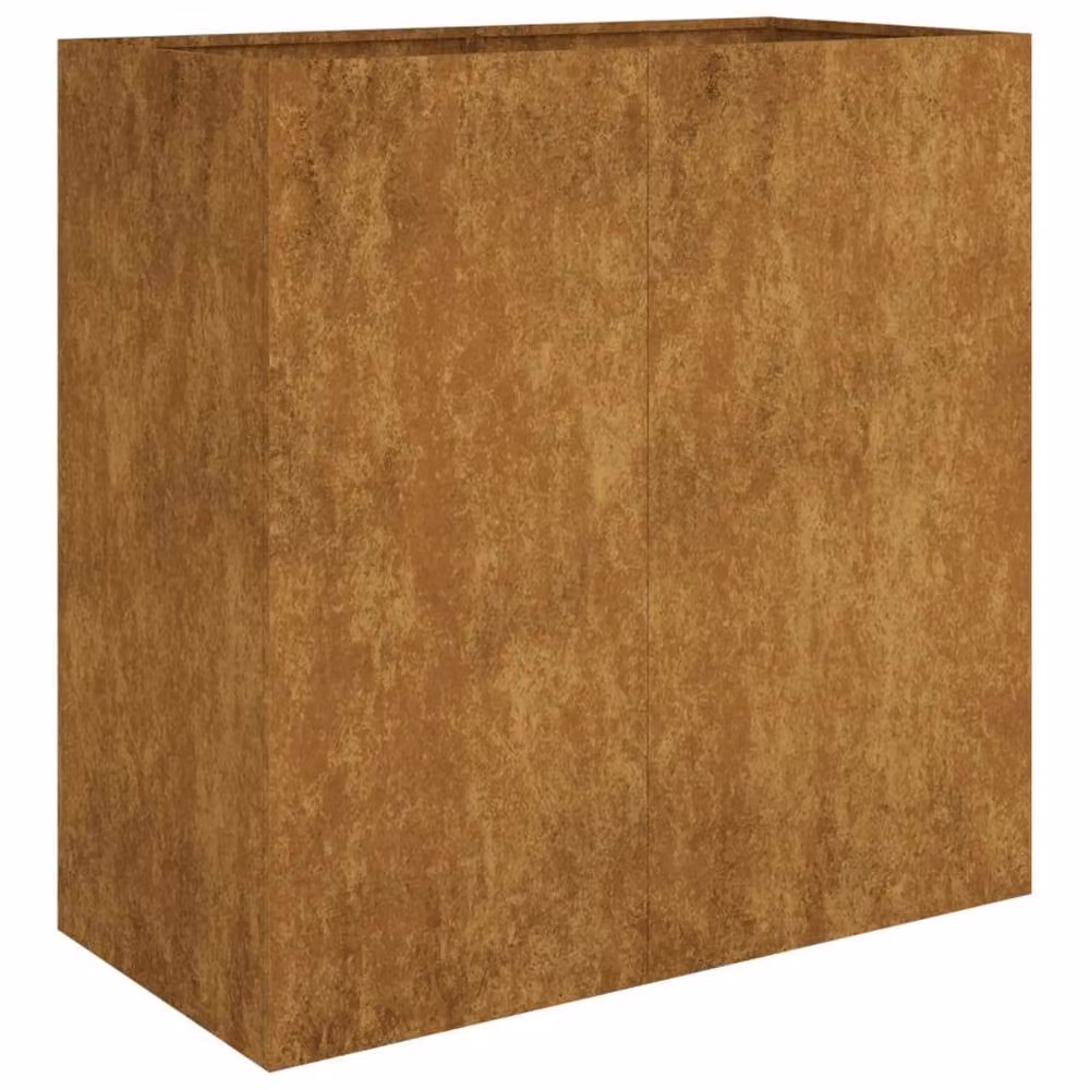 Berkfield Home Brown Corten Steel Planter Tub, W/D/H: 40 x 80 x 80 cm – 2