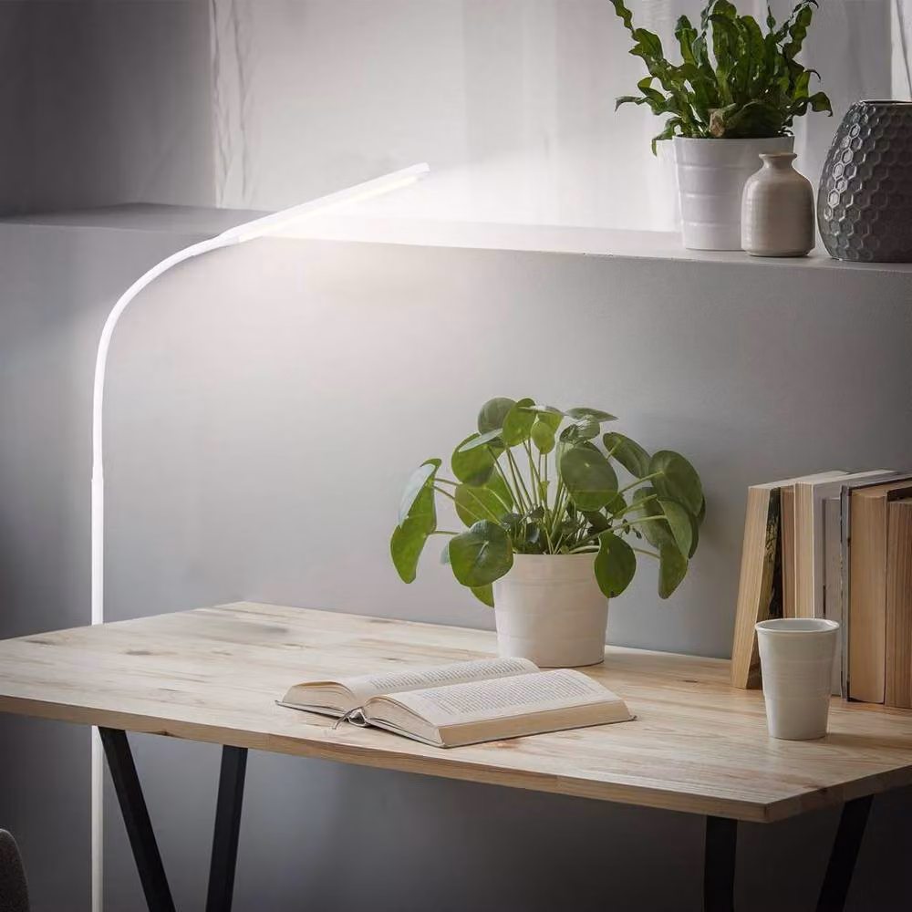 Briloner LED Floor Lamp in White, Dimmable and Adjustable with Touch Control and USB, W/D/H: 21 x 21 x 170 cm – 3