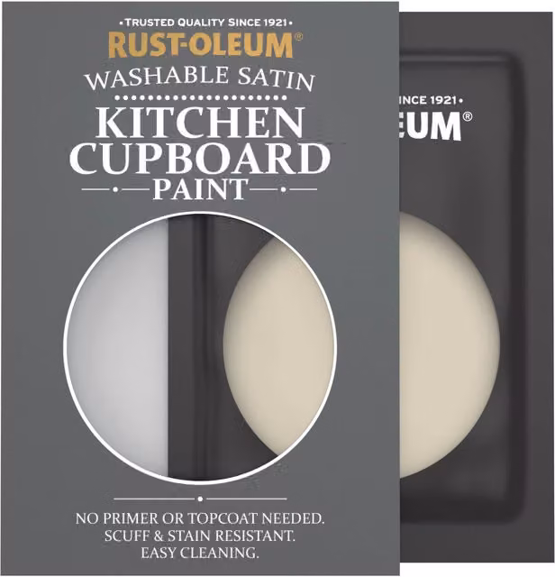 Rust-Oleum Kitchen Cupboard Satin Finish Tester Sachet in Silver Sage, 10ml