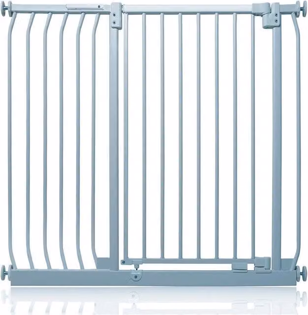 Safetots Extra Tall Elite Pressure Baby Gate in Matt Grey, Extendable, Width: 107 cm - 116 cm