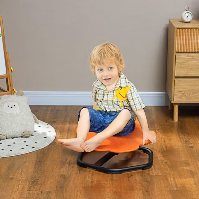 AIYAPLAY Sensory Spinning Chair for Kids Coordination and Balance, Orange