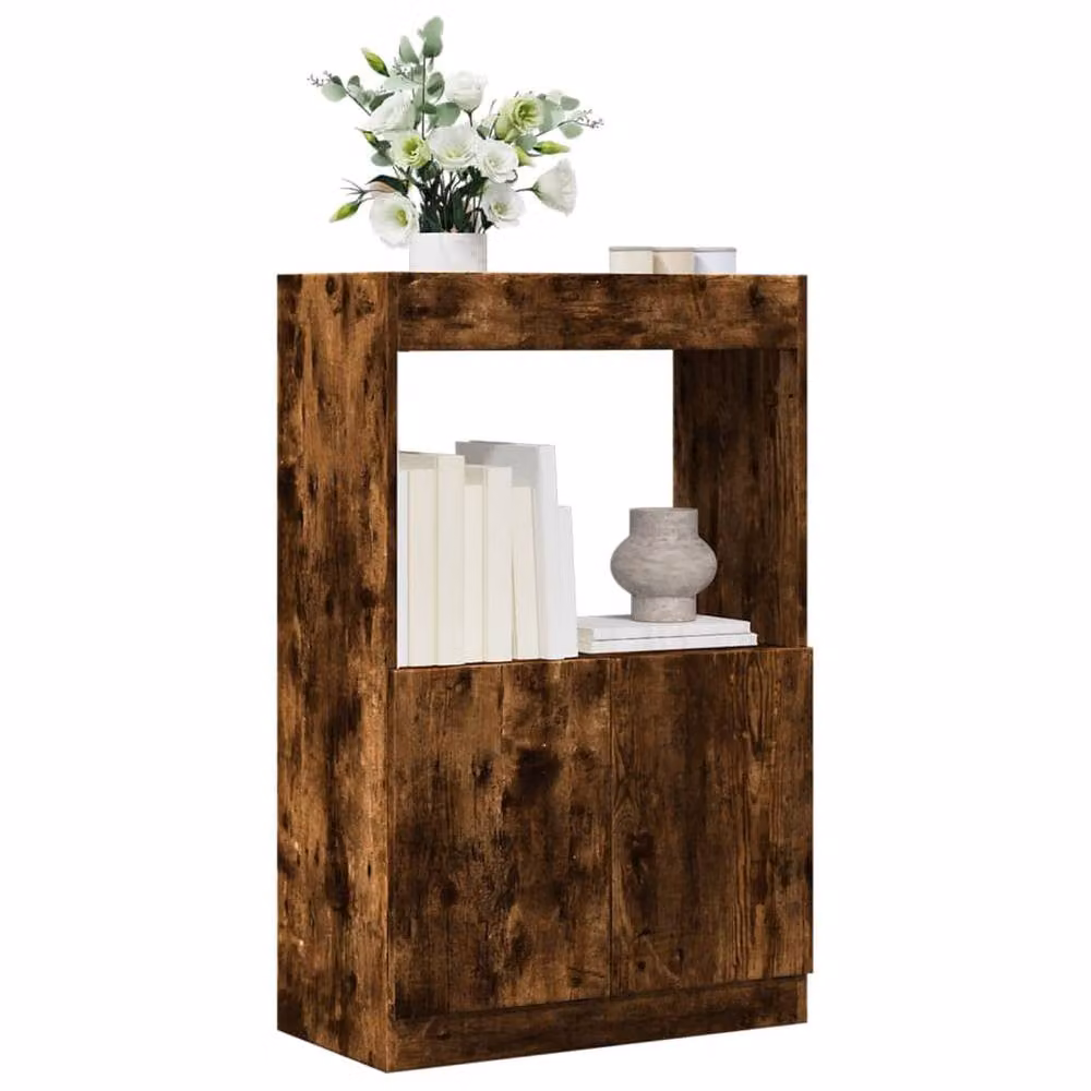 Berkfield Home Smoked Oak Highboard in Brown, W/D/H: 63 x 33 x 100 cm – 2