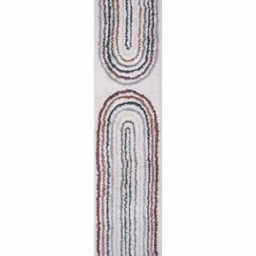 THE RUGS Modern Patterned Soft Shaggy Area Rug, Multicolour, W: 80 cm, D: 300 cm – 2