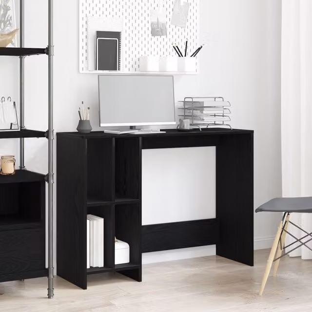 Berkfield Home Black Oak Writing Desk, W/D/H: 102.5 x 35 x 75 cm – 1