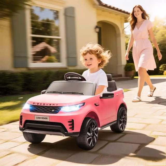 AIYAPLAY Land Rover Discovery Licensed 12V Kids Electric Ride-On Car, Pink